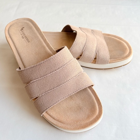 UGG Shoes - Koolaburra UGG Maerin Nude Metallic Suede Slip-On Slide Womens Comfort Sandals 8